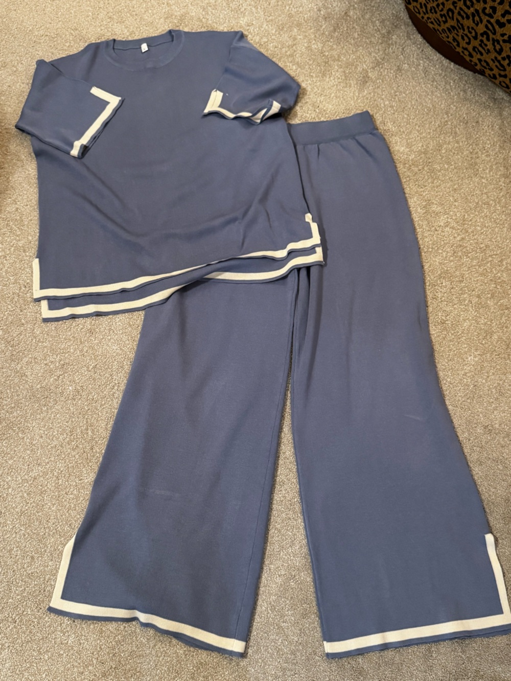 Women’s  Blue Lounge Pants with White Trim